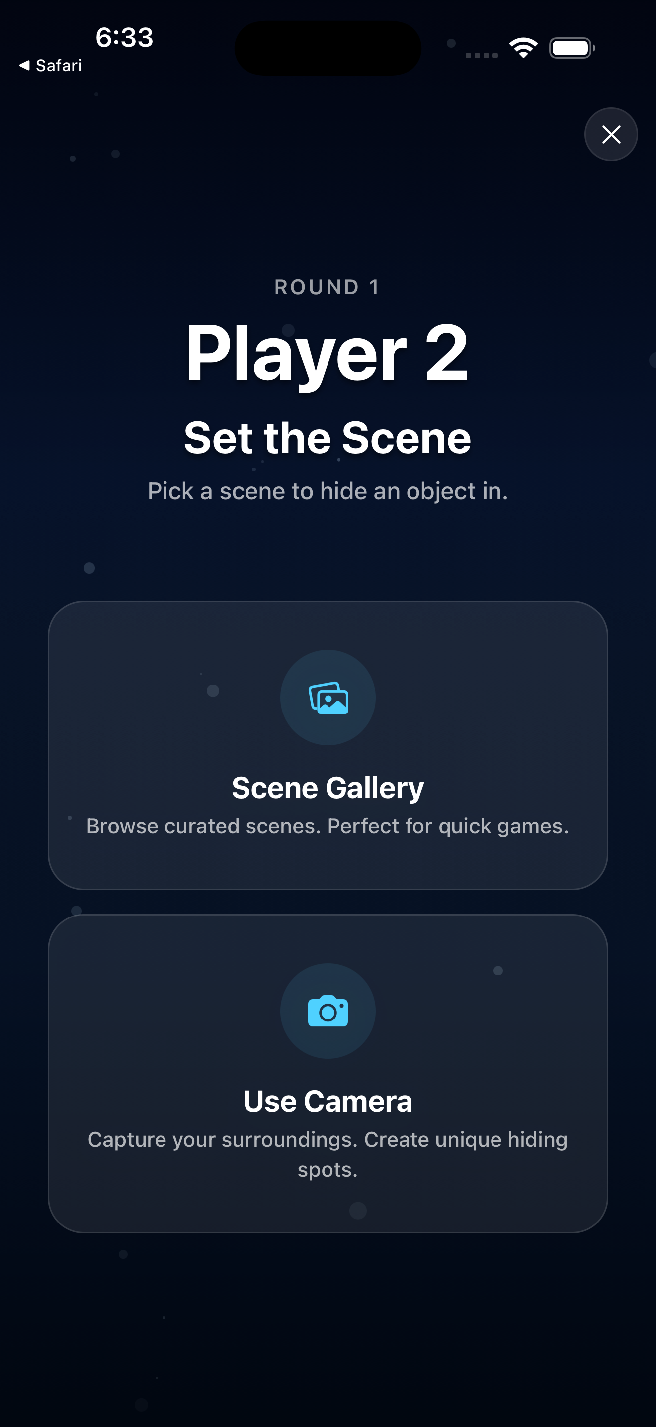 Scene gallery with curated collections