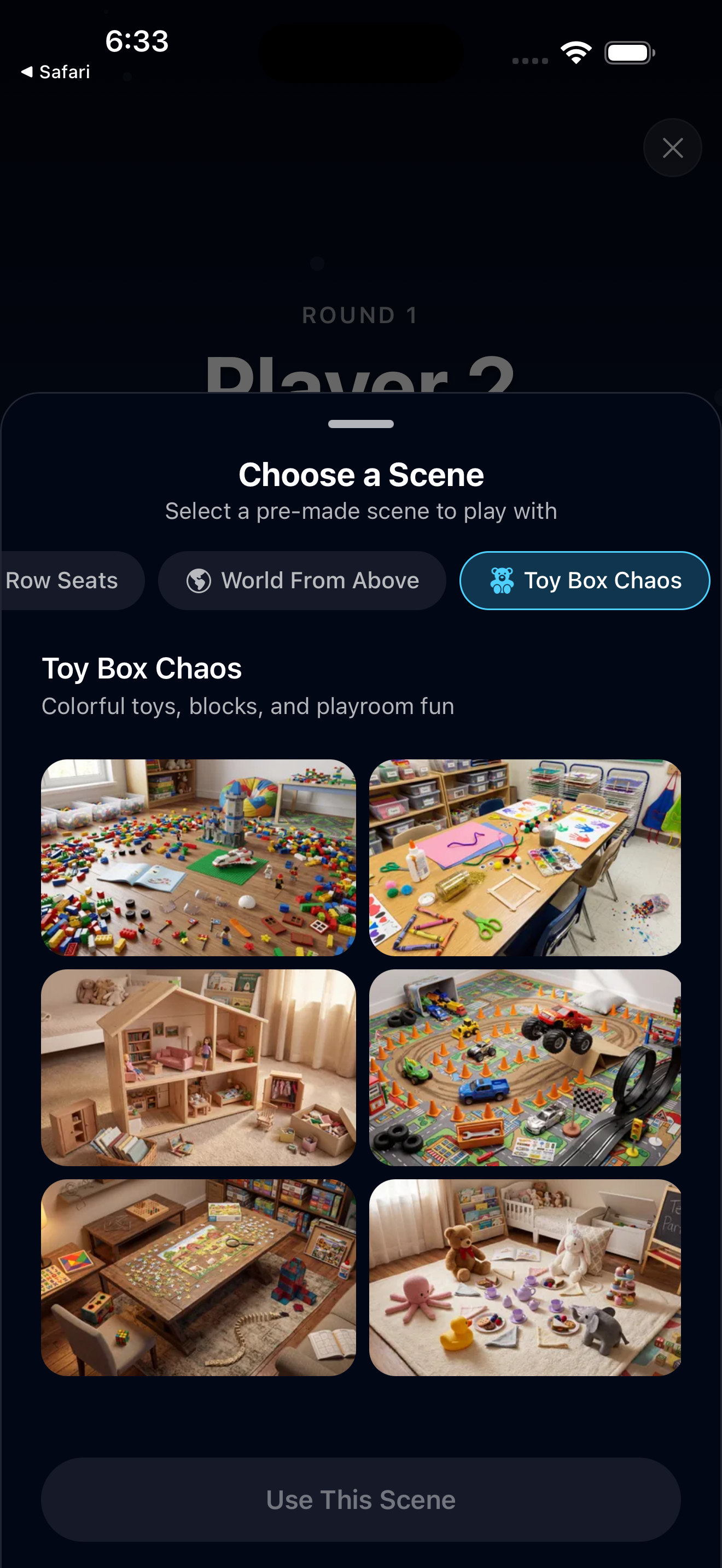 Picker marking the target on a scene