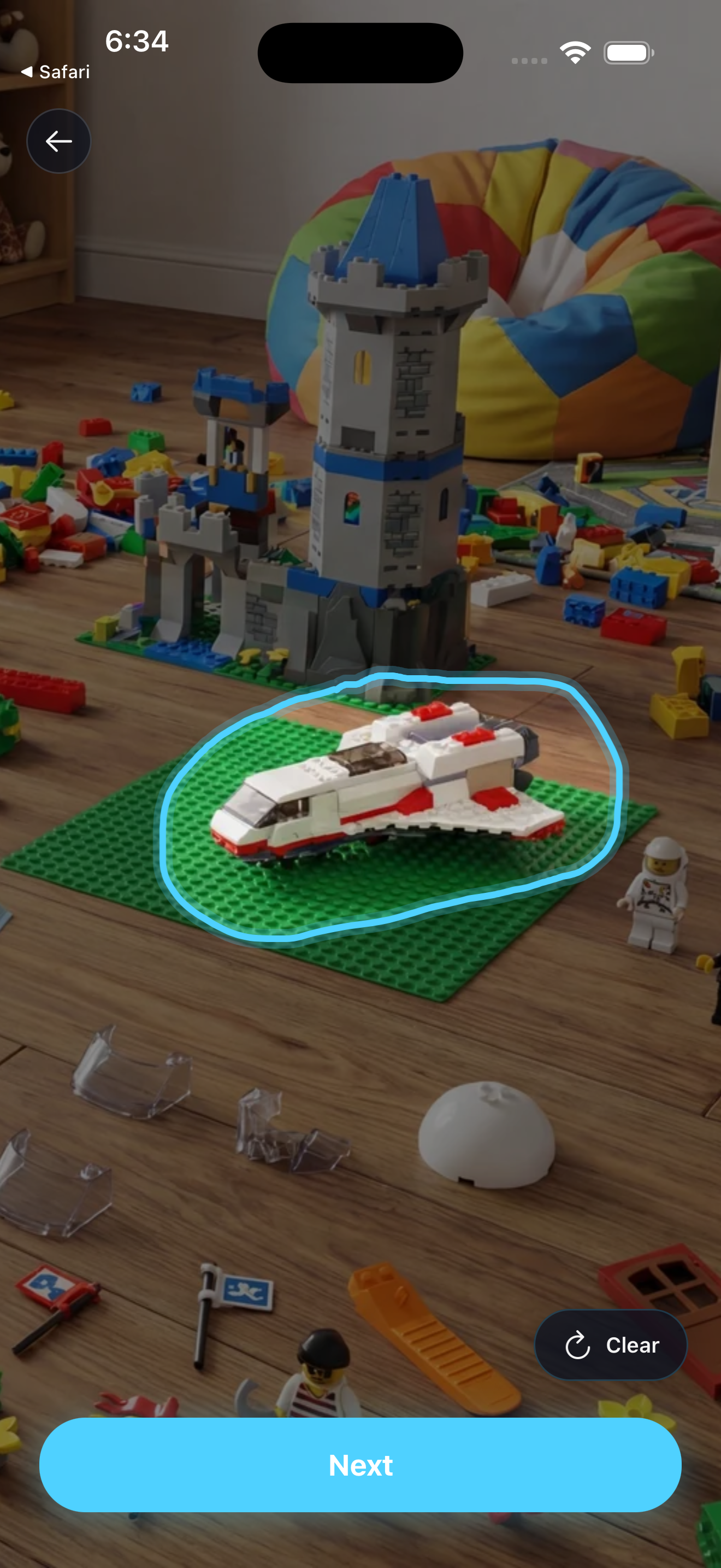 Finder studying the image for hidden objects